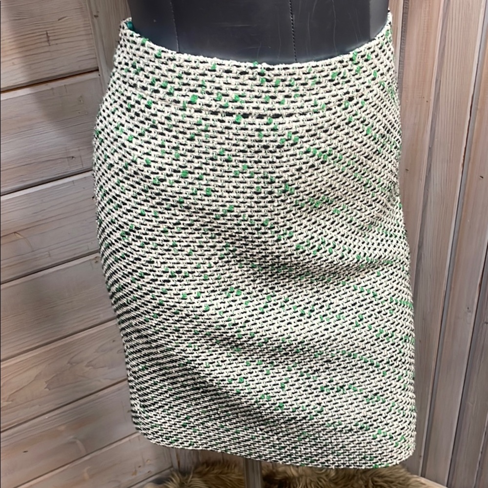 Kate Spade Black and White Knee-Length Pencil Skirt